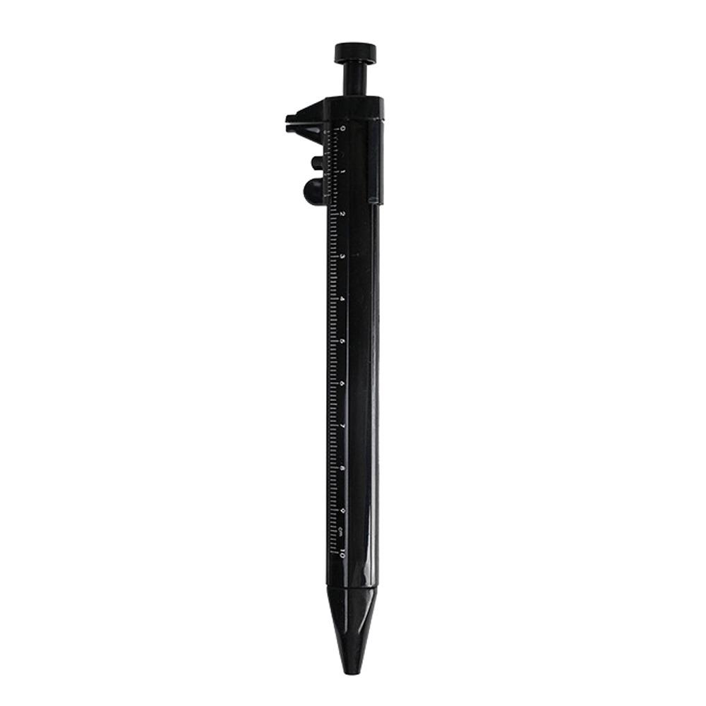 Creative Plastic Vernier Caliper Pen Press Type 1.0mm Ballpoint Pen With Scale Gel Pen Stationery Gift