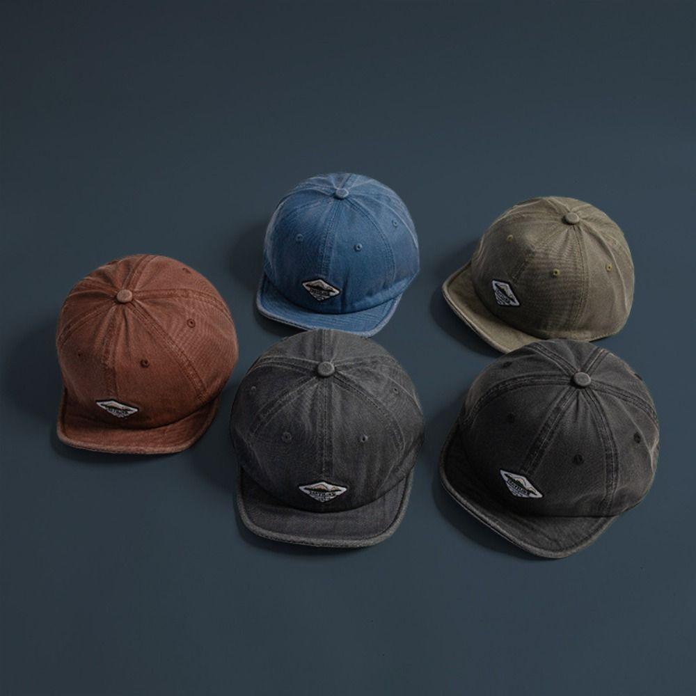 Big Head Circumference Short-Brimmed Hat Breathable Sunscreen Hat New Peaked Cap