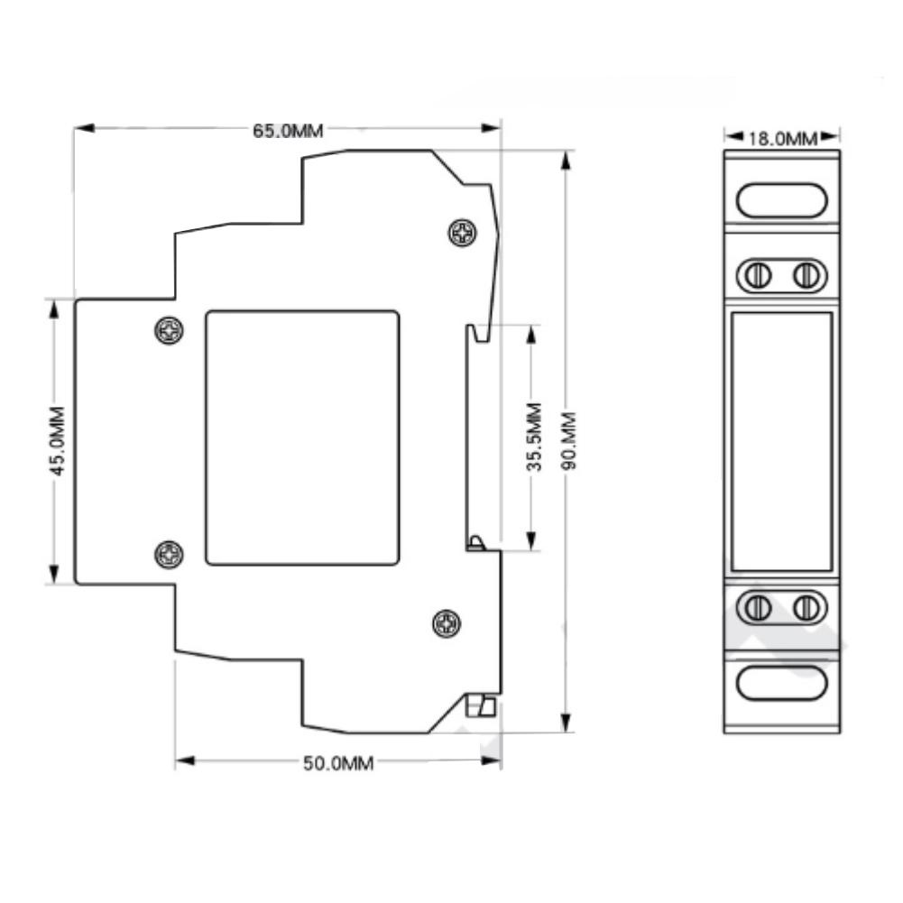 Modular Electrical Monitoring Tool Current Meter DIN Rail Indicator Three Phase Meter Industrial Commercial Use