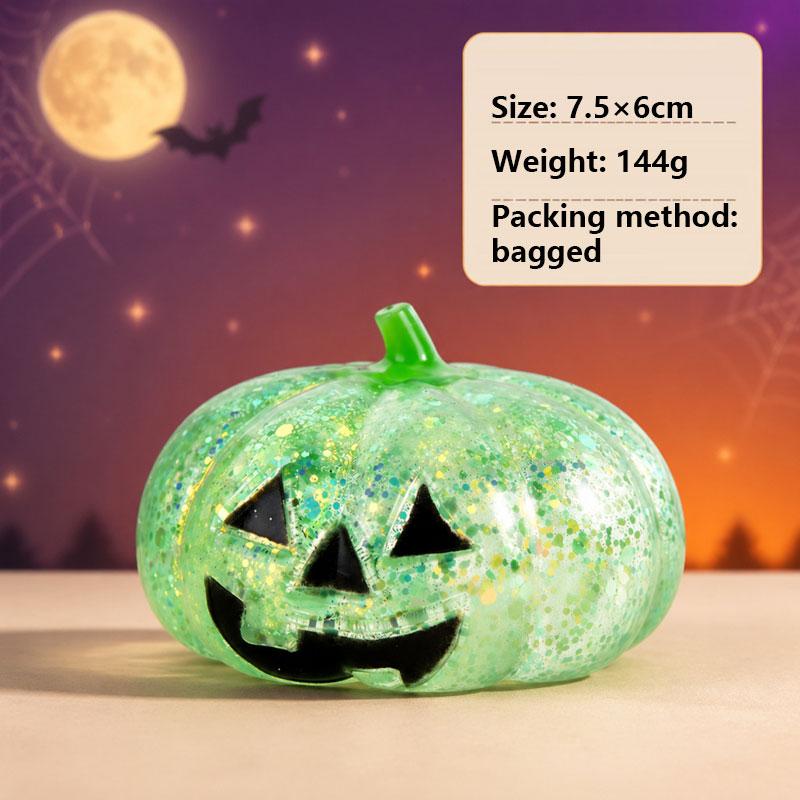 4-Pcs Halloween Pumpkin Maltose Stress Ball Squishies Toy Soft Stress Ball Squishy Slow Rebound Fidget Toy Relax Toys