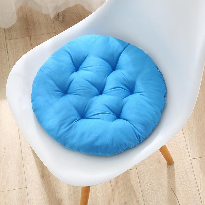 Round Solid Color Chair Cushion Seat Pad Soft Comfortable Sofa Pillow Office Home Decor Floor Mat for Dining Living Room
