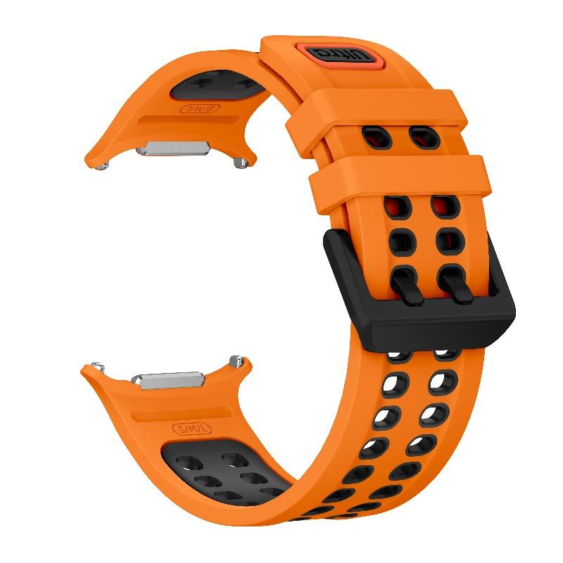 2 Stück Neues Silikon-Uhrenarmband für Samsung Galaxy Watch Ultra 2 1 Spezieller Anschluss Atmungsaktives Ersatzarmband Weich Wasserdicht
