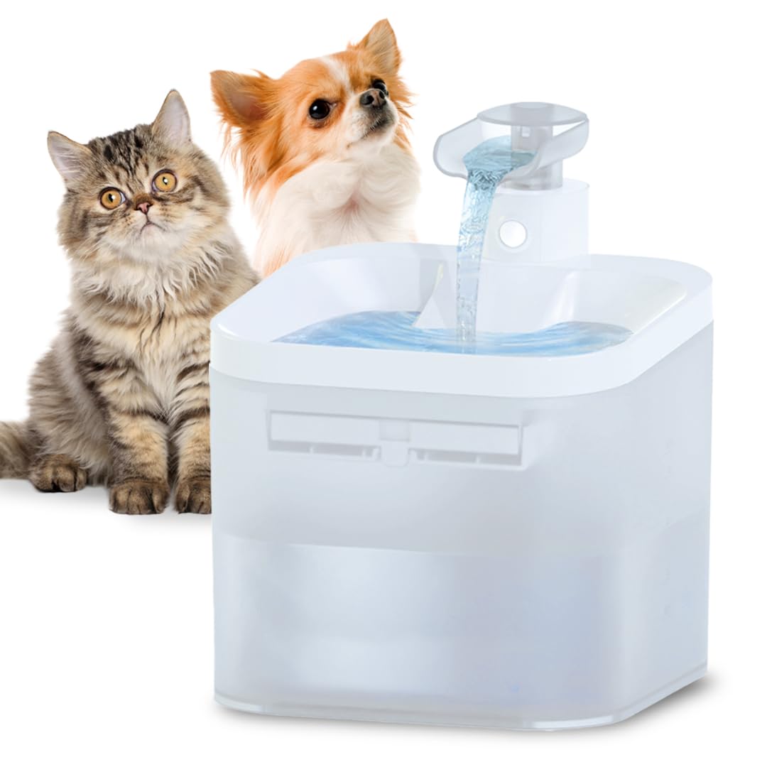 

Evaris Smart Pet с 1 умягчителем воды Беспроводная поилка для домашних животных Примерно 45 дней работы от батареи для собак и кошек Вода, Белый, Фильтр, 2,2 л C-1, белый