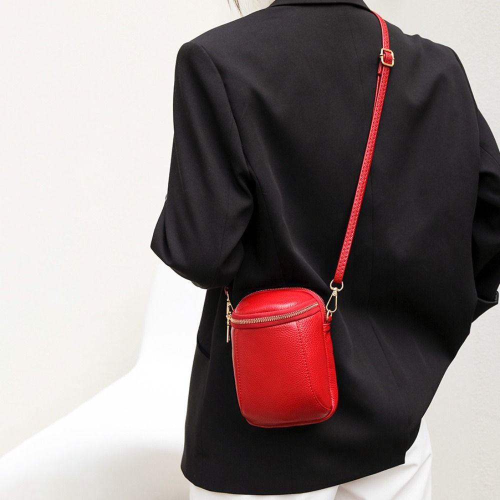 Soft Cell Phone Bag PU Leather Coin Purse Small Mini Small Crossbody Bag  Shopping