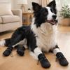 4pcs/set Reflective Waterproof Dog Shoes Warm Wound Recovery Boot  Medium Large Dogs