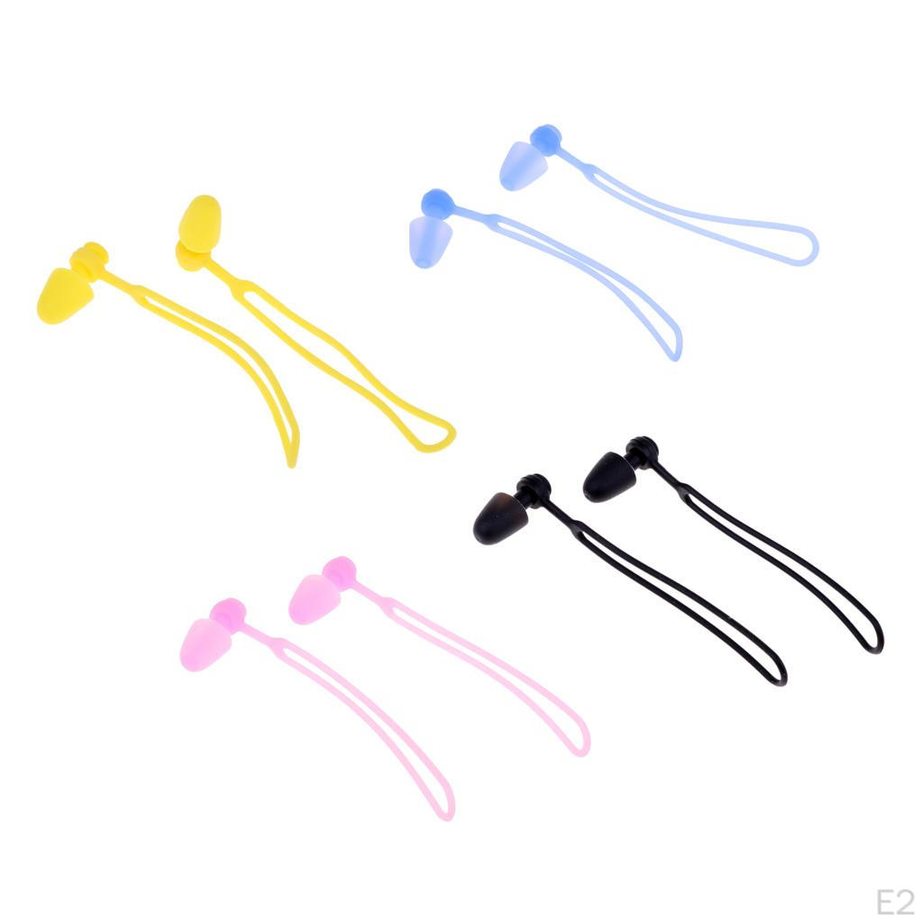 Waterproof Soft PVC Swimming Ear Plug Diving Earplug With Rope Unisex