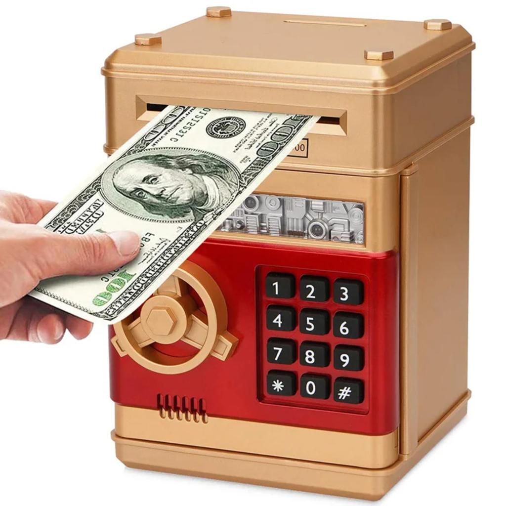 Electronic Piggy Bank Safe Box Money Boxes For Children Digital Coins Cash Saving Safe Deposit Mini ATM Machine Kid Xmas Gifts