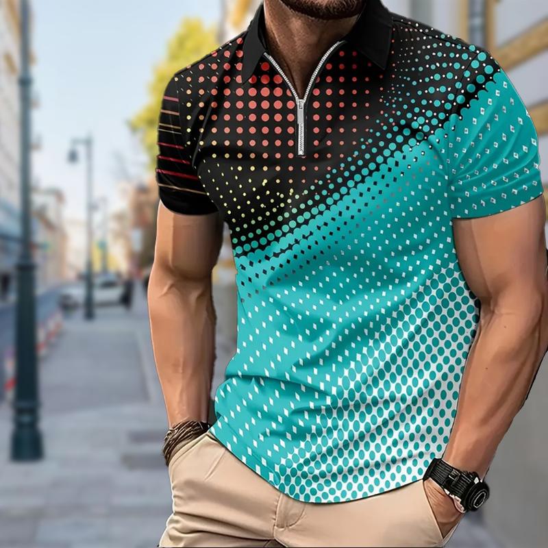 

Мужская рубашка поло повседневная на молнии с коротким рукавом модная повседневная на молнии лето весна стандартный крой водно-голубой принт 3D принт рубашка 8XL жёлтый
