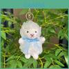 Cute Blue Pink Purple Plush Sheep Keychain Soft Short Fur Stuffed Doll