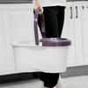 Thickened Rotary Mop Bucket with Auto Wringing, Cotton Mop Pad, Wet/Dry Dual Use for Quick Household Cleaning