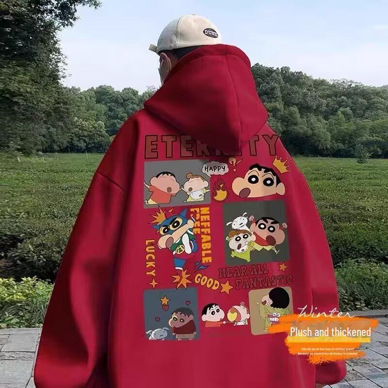 Men's 2024 New Hong Kong Style Trendy Loose Hooded Sweatshirt with Letter Print for Spring & Autumn.