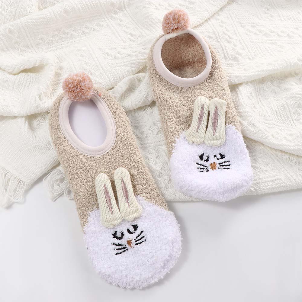 Animal Rabbit For Girls Cartoon Dog Winter Hosiery Korean Ankle Socks Floor Socks Women Sleep Socks