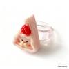 Cute Santa Claus Christmas Cream Cake Ring - Cartoon Acrylic Food Play