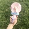 Lolipop Fan Cartoon Handheld Summer Fan Hand Pressed Manual Mini Portable Small Hand Cooling Fan for Kids Adult Home Outdoors