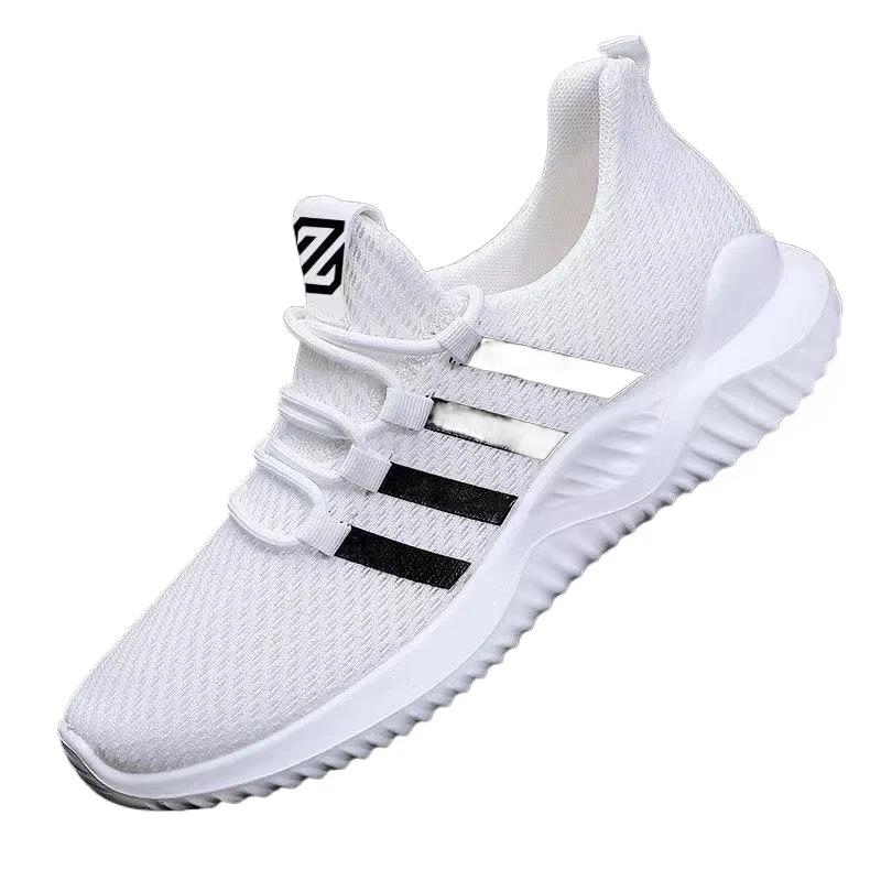 NEW Spring Breathable Sports Running Shoes, Men's White Shoes, Fashionable and Trendy Casual Shoes, Foreign Trade Men's Shoes
