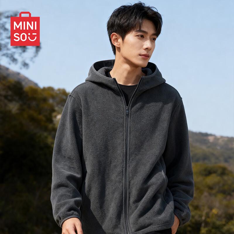 MINISO Men's Mountain Series Outdoor Fleece-Lined Cardigan Jacket