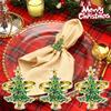 Gold Plated Christmas Tree Napkin Ring Western Restaurant Decor Holiday Table Setting Luxury Christmas Decor