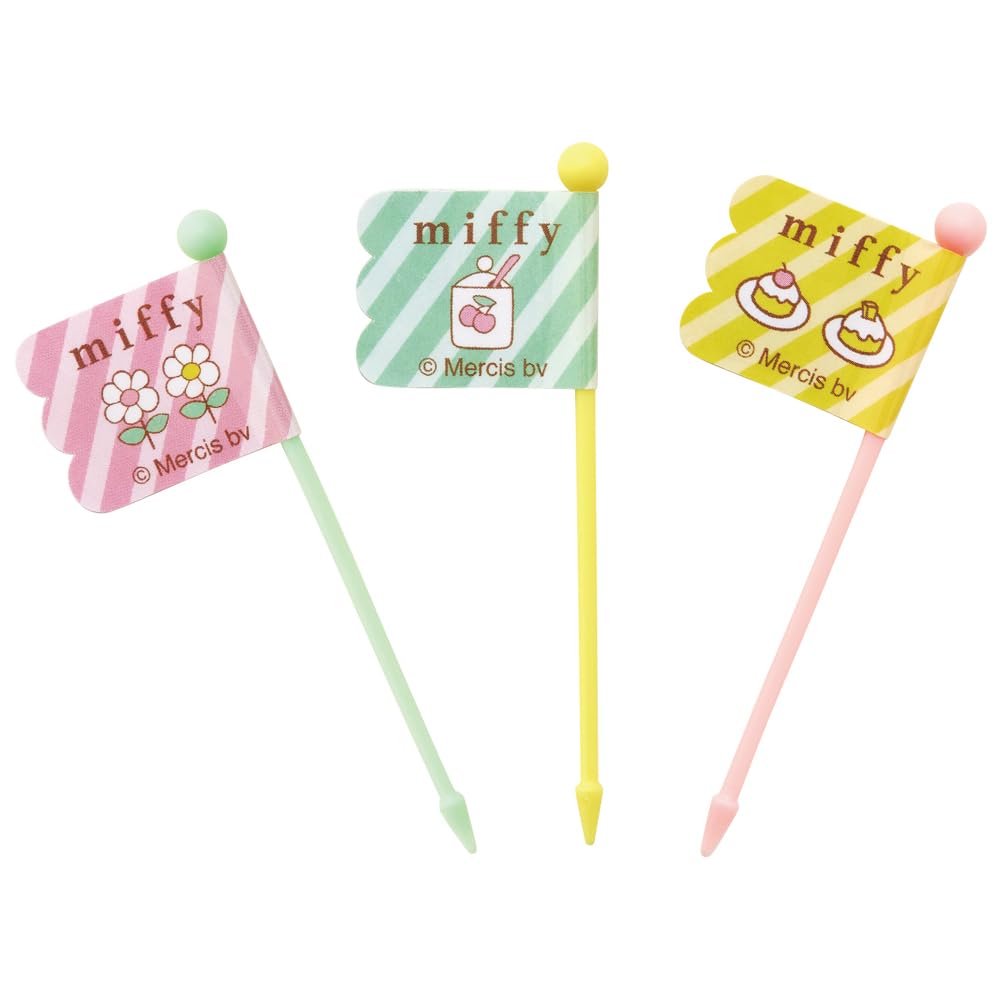 Skater Lunch Miffy Picks, 9-Pack, LKP4-A