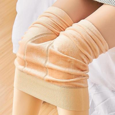 Autumn/Winter Nude Velvet Thick Women's Slimming Leggings with Hip-lift and Nylon Pantyhose.