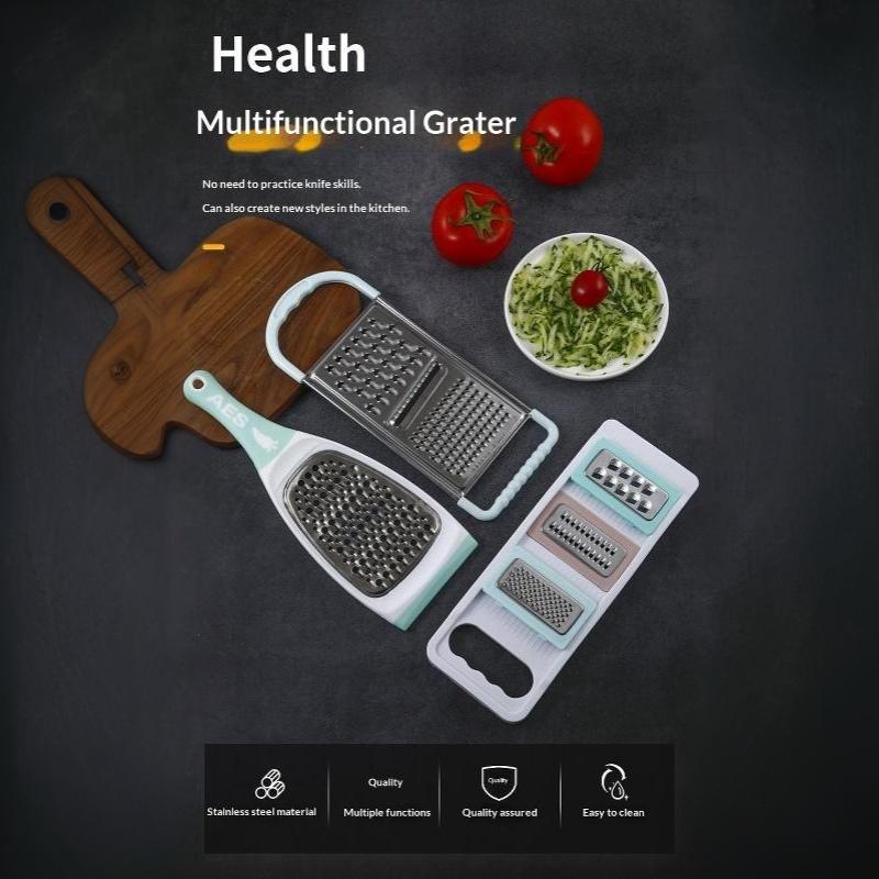 Food Grade Stainless Steel Grater Sharp Blades Non Slip Handle Shredder for Cheese Vegetables Kitchen Use