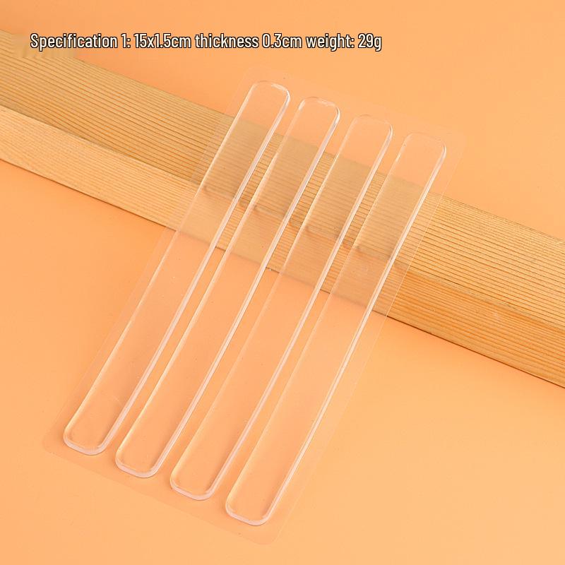 Reusable Transparent Silicone Anti-Collision Strip & Non-Slip Pad for Cabinets, Drawers, Glass, and Walls