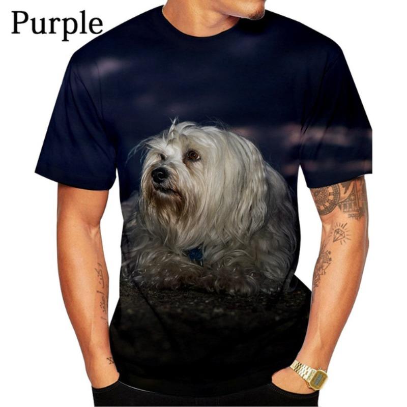 Round Neck Short Sleeve T Shirt Newest Fashion Cute Dog Yorkshire Terrier 3D Printed T-Shirt Animal Funny Casual