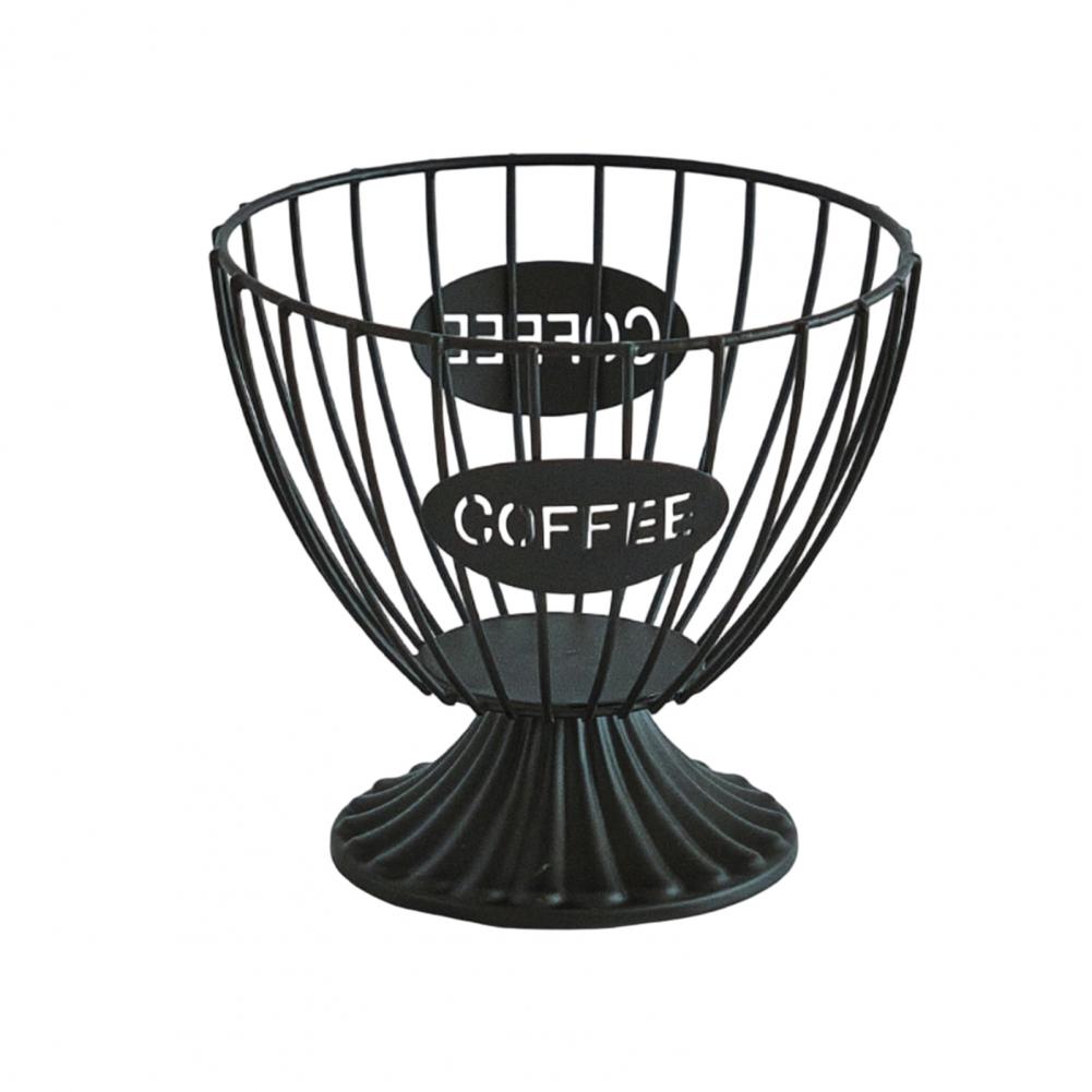 Storage Bowl for Snacks Multi-functional Iron Bowl Capacity Coffee Capsule Storage Bowl Espresso Pods Organizer for Countertop