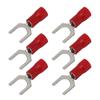 100Pcs Insulated Fork Terminals Copper PVC U Type Wire Connector Electrical Crimp Terminal 16‑14AWG