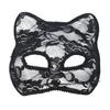 New Cat Face Masquerade Mask Black White Lace Costume Accessories Women Lace Mask Fun Prop Girls Eye Mask Theme Party