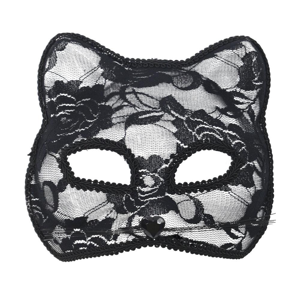 New Cat Face Masquerade Mask Black White Lace Costume Accessories Women Lace Mask Fun Prop Girls Eye Mask Theme Party