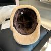 New Winter High Quality Leather Hat Men Fur Lamb Wool Warm Thick Earflaps Bomber Hats Men's Baseball Cap Russian hats