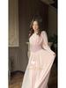 Retro Long Sleeve Waist-Cinching Fairy Dress 2025 - European and American Spring Style