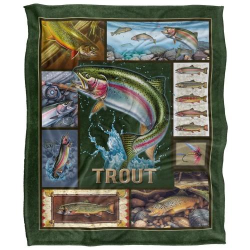 JQ Licensing Silky Trout Supersoft Blanket