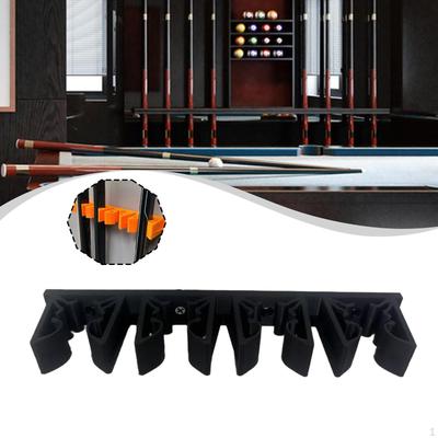 Billiard Pool Cue Rack Rest Easy To Install Table Rods Organizer Holds 4 Cues for Club