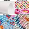 Colorful Fantasy Flower Diamond Painting Set, 5D Gemstone Full Crystal Decorative Painting, DIY Cross Stitch Decorative Home Wall Mural