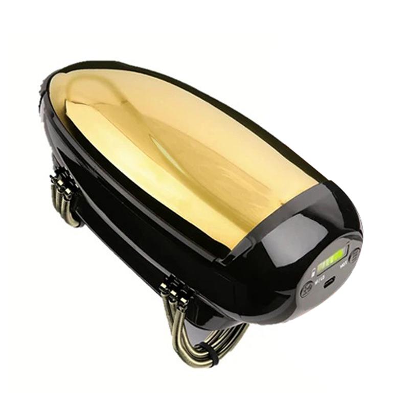 

Professional Cordless Men S Barberology Massager Handheld Metal Heat Massage Tool USB Rechargeable 2 Massage Heads Node