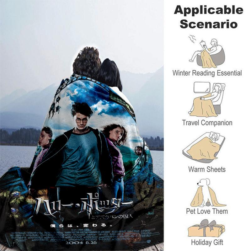 Harry Potter and the Prisoner of Azkaban Movie Poster PrintPrint Blanket, Soft Blanket For Sofa Office Bed And Travelling Daughter Birthday