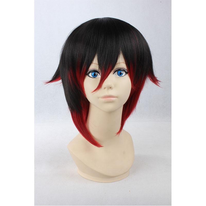 

Rwby Anime Season 1 Red Trailer Ruby Rose Outfit Suit Full Set Costume Cosplay Wig,One Size