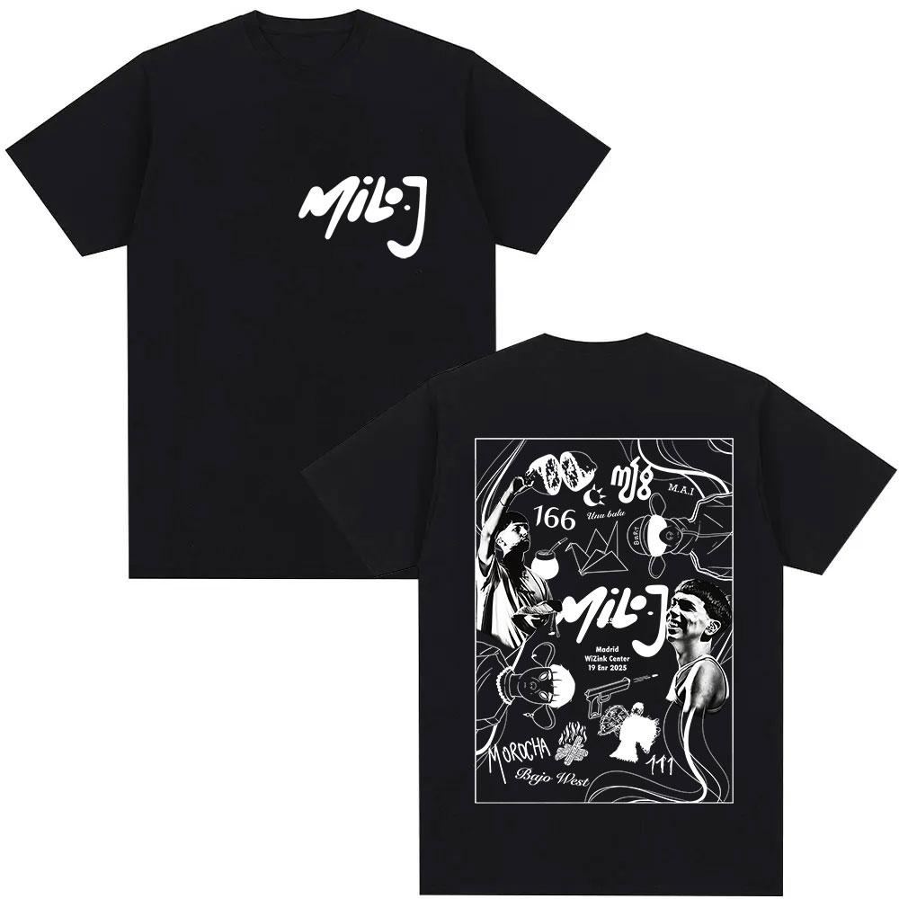 

Rap Singer Milo J Madrid Wizink Canter Tour 2025 Summer Print Mens Womens Casual Fashion Retro Cotton Tshirt Street Wear XL