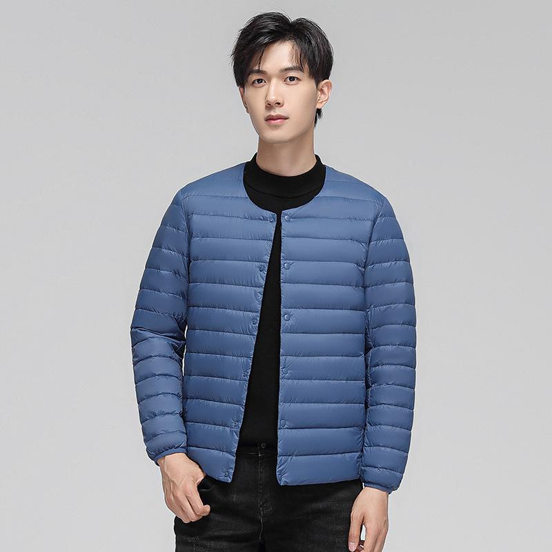 Autumn and Winter Men's New Lightweight Trendy Fashionable Down Jacket Men's Short Variable V-neck Jacket Men's Versatile Jacket