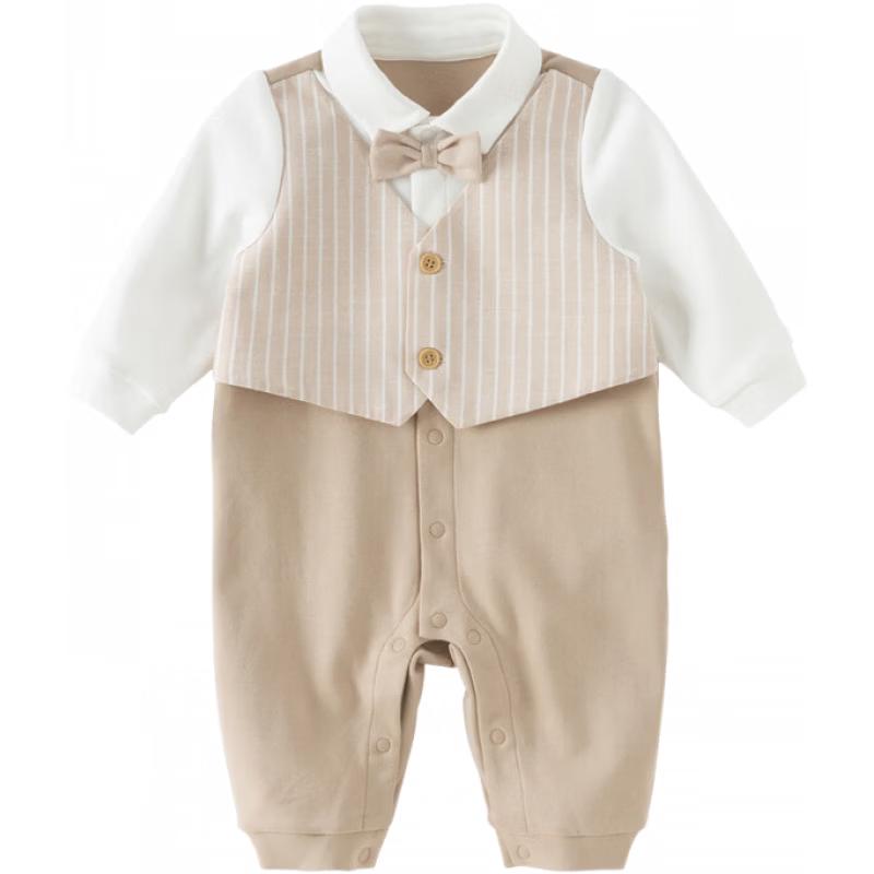 Baby Boy Faux Two-Piece Gentleman Romper 80cm