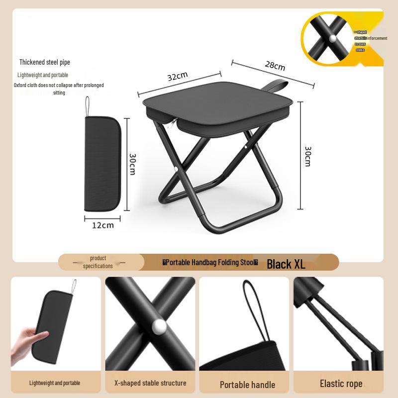 Portable Folding Stool for Outdoor Activities and Storage