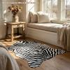 Umělá zebra kůže Velký luxusní koberec do obývacího pokoje Protiskluzová omyvatelná dekorativní podložka do ložnice Měkký nadýchaný koberec do relaxační zóny