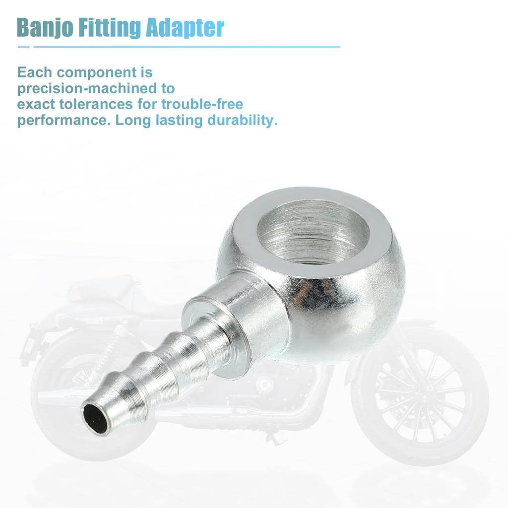 ACROPIX 1 Pcs Banjo Hose Barb Bolt Fittings Universal Banjo Fitting Fuel Line Adapter