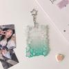 Portafototessere Carino Colore Gradiente Stella Porta Carte Ragazza in PVC Espositore Foto Idol Custodia Protettiva Portachiavi Ciondolo Borsa Regalo