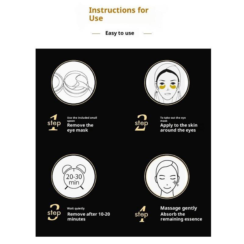 Gold Glittering Moisturizing Eye Mask Moisturizing Fade Eye Lines Fine Lines Dark Circles Moisturizing Eye Patch