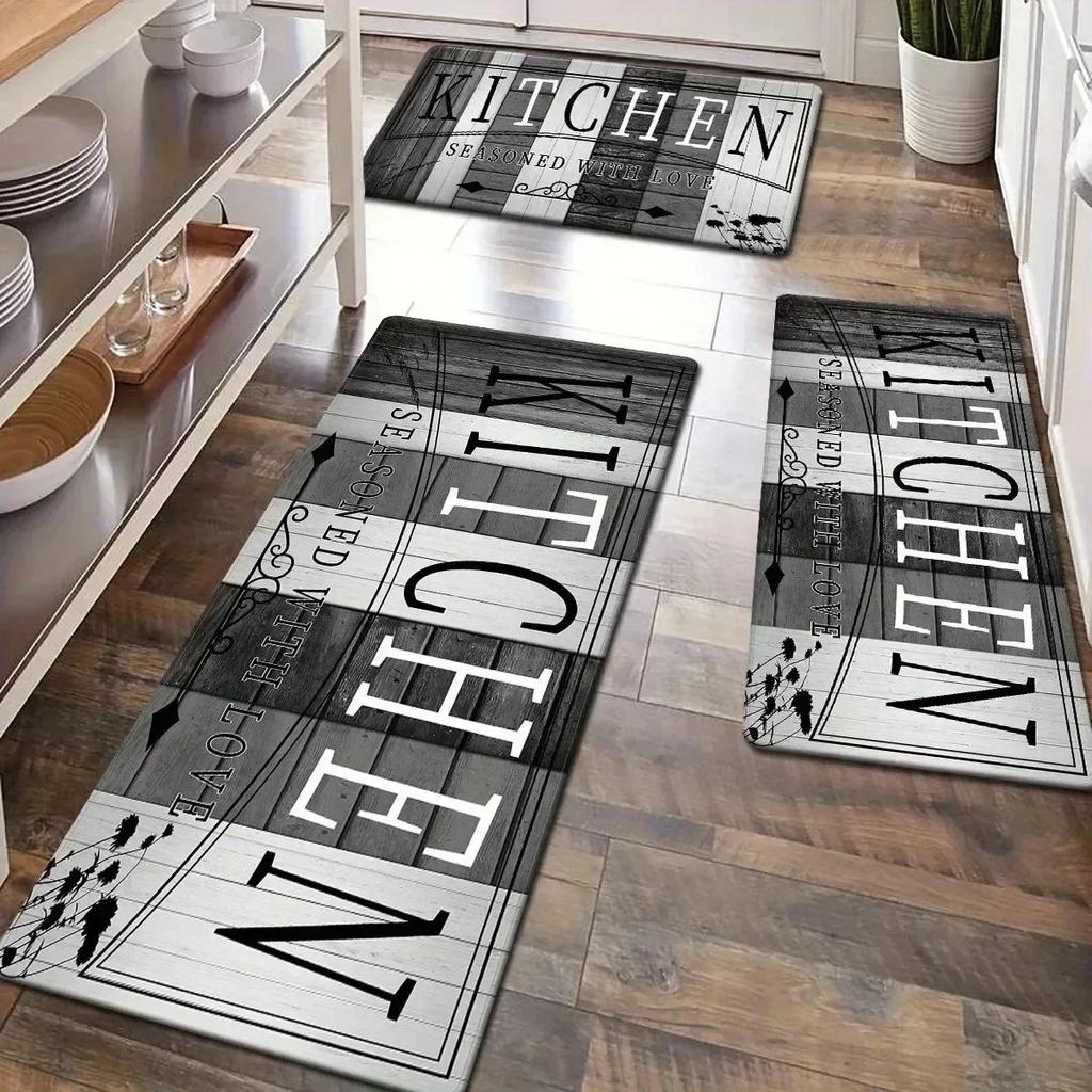 1 STK Blumen Willkommen Muster Fußmatten Küchenteppiche Rutschfest Pop Design Badezimmerteppiche Badematte Teppich für Zuhause Spüle Wäsche Dekor