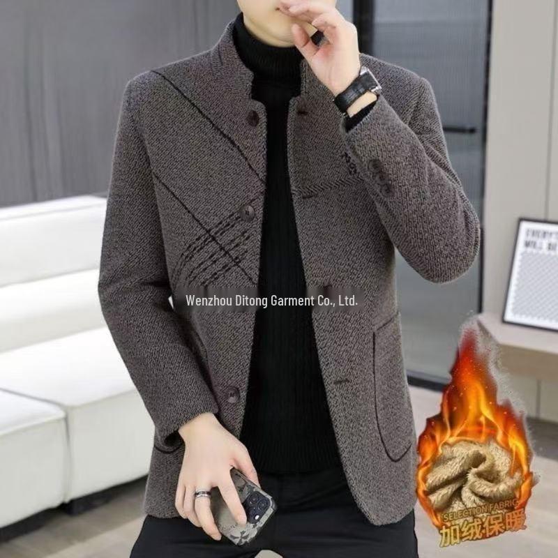 Men's High-Quality Stand Collar Casual Suit Jacket for Autumn