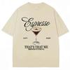 Moda Sabrina Carpenter Stampa Espresso Martini T-shirt Estetica Uomo Donna T-shirt Larghe Casual Morbido Cotone Top Streetwear