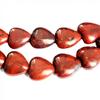 Thread of 40 Red Jasper Heart Beads 10 Mm In Diameter